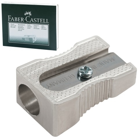 Точилка "Faber-castell", металлическая, клиновидная, 1 отверстие Точилка "Faber-castell", металлическая, клиновидная, 1 отверстие