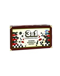 Игра магнитная 3 в 1. Шашки, шахматы, нарды
