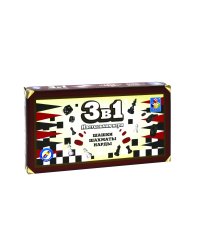 Игра магнитная 3 в 1. Шашки, шахматы, нарды