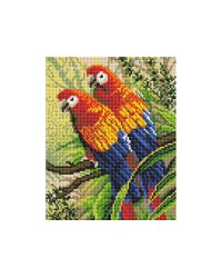 Мозаичная картина "Попугаи", 20x25 см, квадратные камни