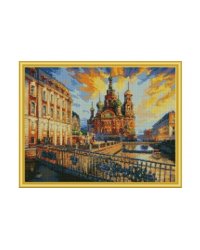 Алмазная мозаика "Санкт-Петербург", 40x50 см (с подрамником, с полным заполнением)