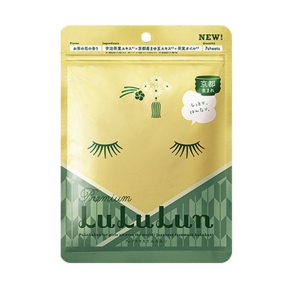 Обложка книги «Маска для лица увлажняющая и успокаивающая LuLuLun "Premium Face Mask Tea Flower. Цветы чая из Киото", 7 штук, 130 г»