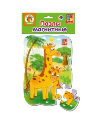 Мягкий магнитный пазл для малышей. Жирафик