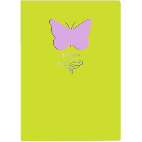 Книга для записей "Butterfly. Салатовый", А6+, 80 листов, линия