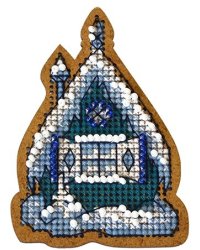 Набор для вышивания крестом Созвездие "Новогодняя игрушка. Теремок", 4,5x8 см, арт. ИК-001