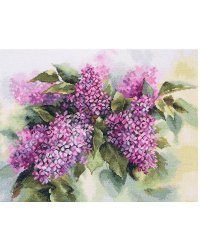 Набор для вышивания крестом Алиса "Акварельная сирень", 41x30 см, арт. 2-45