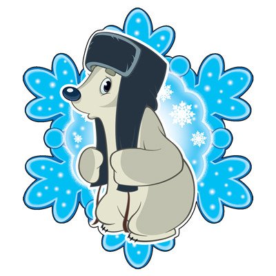 Снежинка "Умка" (из мультфильма "Умка")