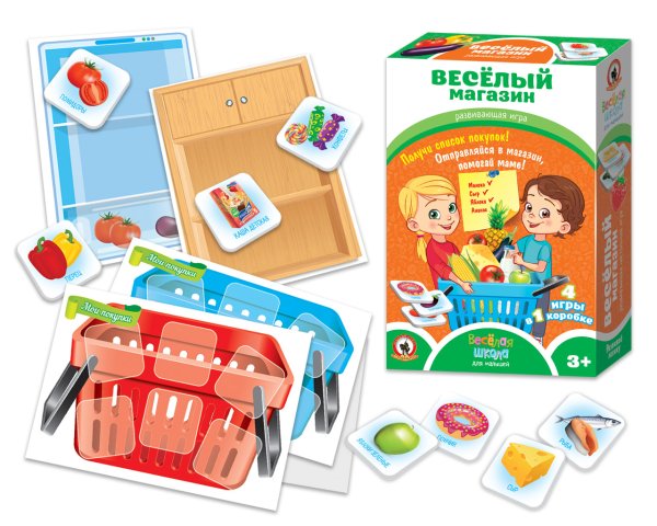 Обложка книги «Игра настольная "Веселый магазин"»