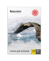 Папка для рисования "Brauberg", А4, 20 листов, 160 г/м2