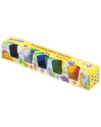 Краски пальчиковые &quot;Юнландия&quot;, 6 цветов по 35 мл, в баночках