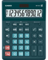 Калькулятор "Casio GR-12", 12 разрядов, темно-зеленый