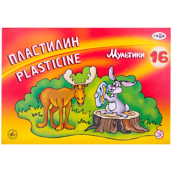 Пластилин. Мультики, 16 цветов