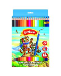 Карандаши цветные "Creativiki", шестигранные, 18 цветов
