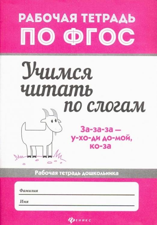 Учимся читать по слогам. Рабочая тетрадь для дошкольника