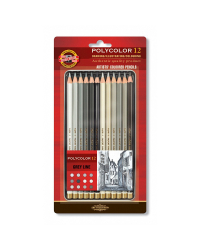 Набор цветных карандашей &quot;Polycolor&quot;, серая гамма, 12 цветов