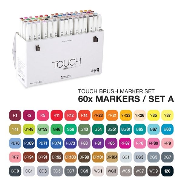 Набор маркеров Touch Brush, 60 цветов, A
