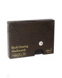 Набор открыток Smiltainis "Black Haikucards", чёрные, 14,7x10,6 см, 24 штуки