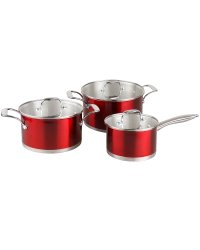 Набор кастрюль с крышками, 3,2 л, 6 л и соусник 1,5 л