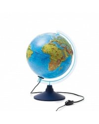 Глобус физико-политический рельефный с подсветкой, интерактивный, 250 мм