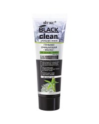 Глубоко очищающая маска для лица "Black Clean", на основе глины, 75 мл