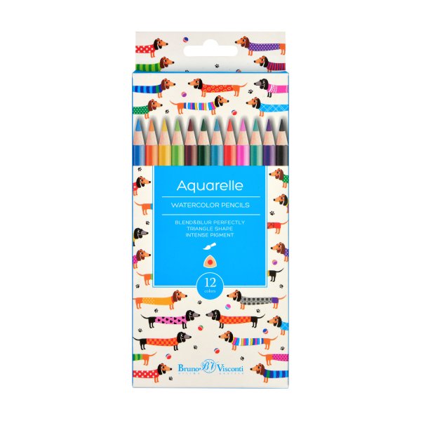 Карандаши акварельные "HappyColor", 12 цветов