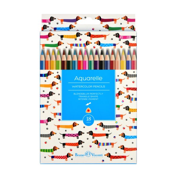 Карандаши акварельные "HappyColor", 18 цветов