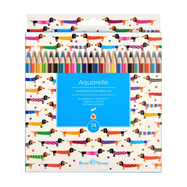 Карандаши акварельные "HappyColor", 24 цвета