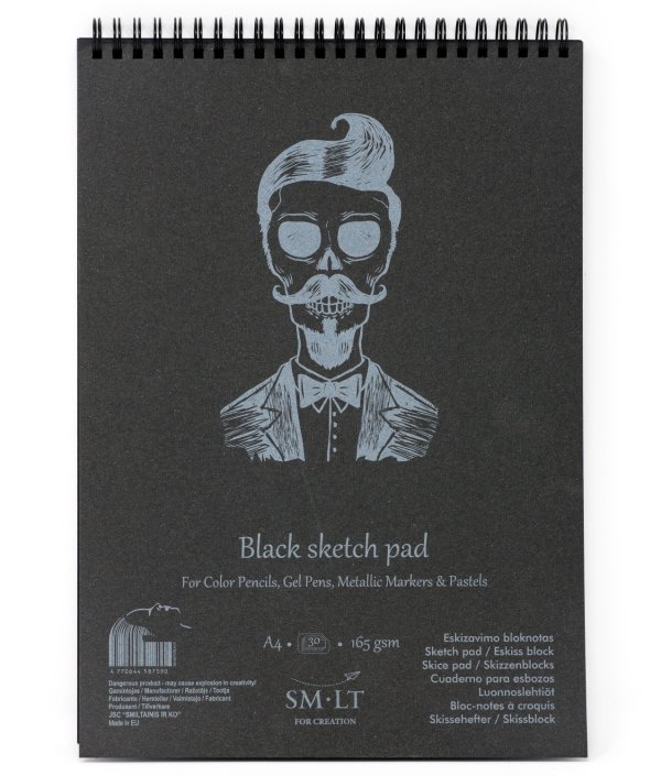 Скетчбук "Authentic Black", А5, 20 листов