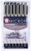 Набор капиллярных ручек "Pigma MIcron + Brush", черный, 7 штук