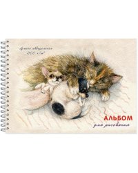 Альбом для рисования на гребне "Спящие дружочки", А4, 20 листов