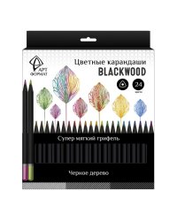 Набор карандашей "Blackwood", 24 цвета, трехгранные