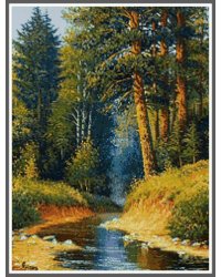 Алмазная вышивка (мозаика) "Лес", 45x60 см