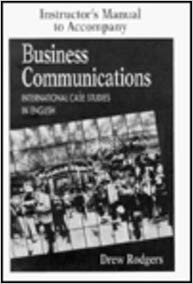 Business Communication Instructor's Manual