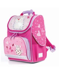 Ранец "Style. Кошка и мышка", цвет розовый, 37х28х21 см