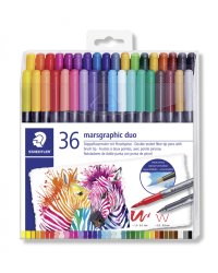 Фломастеры акварельные "Marsgraphic Duo", 36 цветов
