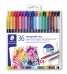 Фломастеры акварельные "Marsgraphic Duo", 36 цветов