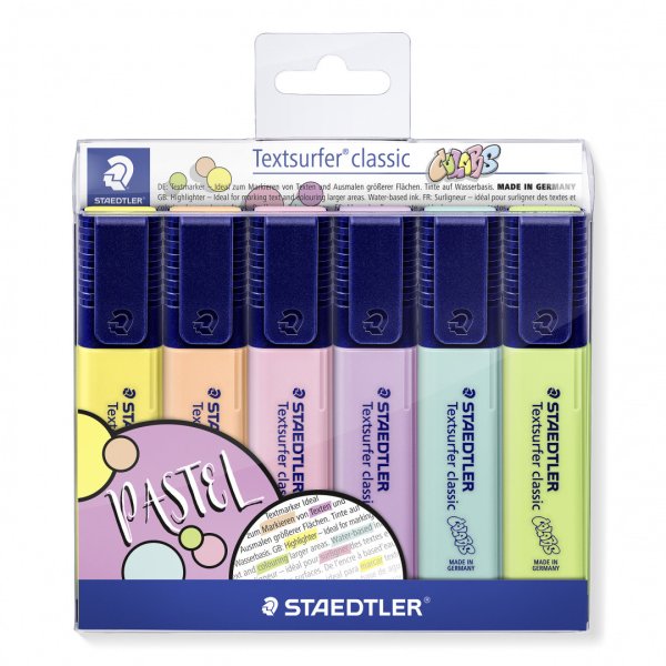 Текстовыделители "Textsurfer Classic", 1-5 мм, 6 пастельных цветов