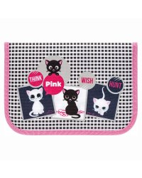 Пенал на молнии "Think Pink", 19,5x13,5x3 см