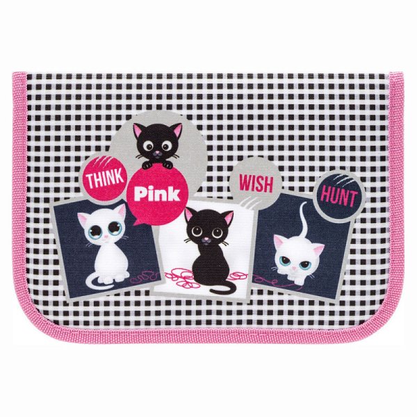 Пенал на молнии "Think Pink", 19,5x13,5x3 см