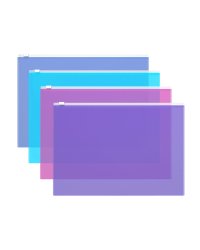 Пакет пластиковый "Fizzy Vivid", A4, на гибкой молнии ZIP