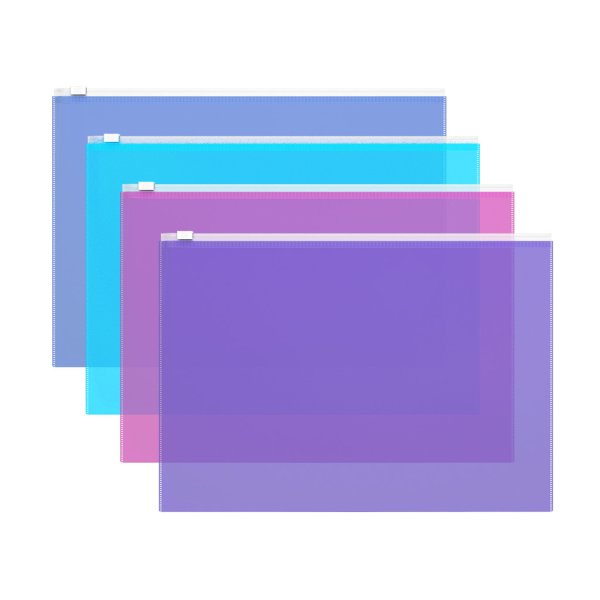 Пакет пластиковый "Fizzy Vivid", A4, на гибкой молнии ZIP