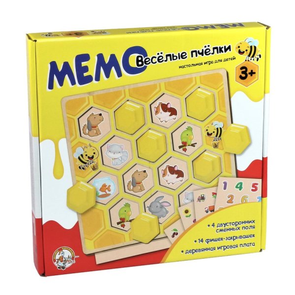 Обложка книги «Игра настольная мемо "Весёлые пчёлки"»