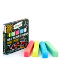 Мел асфальтовый цветной, 5 цветов