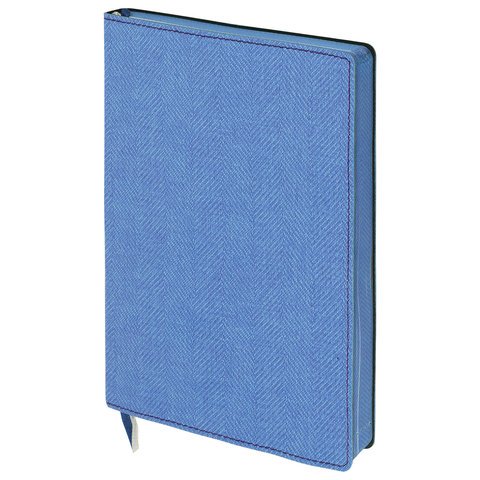Бизнес-блокнот. Tweed, А5, 128 листов в линию, синий