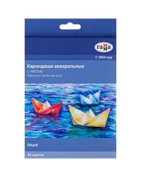 Карандаши акварельные "Лицей", с кистью, 36 цветов