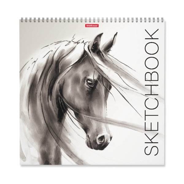Альбом для эскизов на спирали "Wild Horse", 297x297 мм, 40 листов