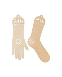 Заготовка для декорирования Mr. Carving "Носок и перчатка", 20х32 см, 2 штуки