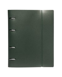 Тетрадь на кольцах "Metallic. Темно-зеленая", А5, 120 листов, клетка