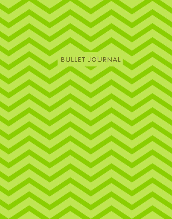 Блокнот в точку. Bullet Journal. Зигзаги, зеленый