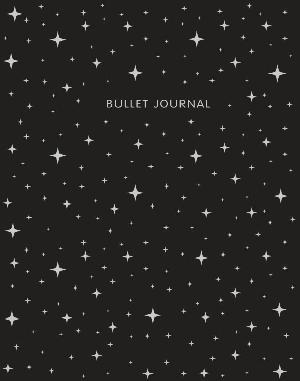 Блокнот в точку. Bullet Journal. Звезды, 120 страниц, черный